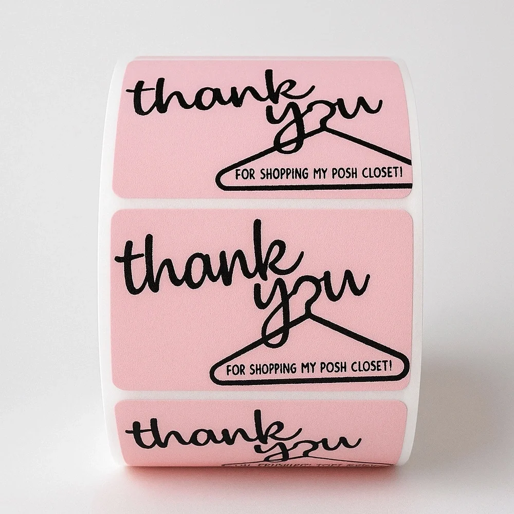 Thank you for shopping my posh closet stickers labels shipping supplies NEW